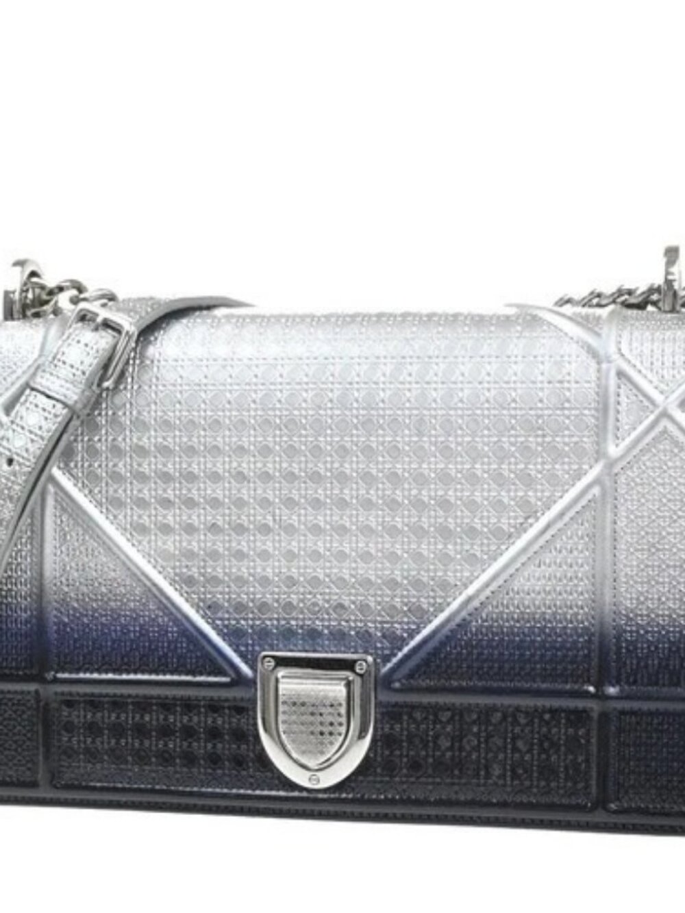 CHRISTIAN DIOR Ombre Diorama Archicannage Chain Shoulder Bag Leather 50RL945 - Picture 1 of 16
